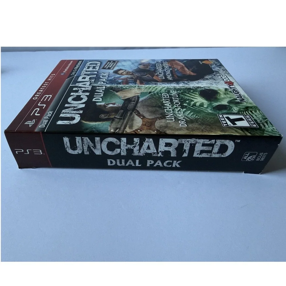 Uncharted Dual Pack 1‎ & 2 - Sony PlayStation 3 - CIB Slipcover & Both Manuals